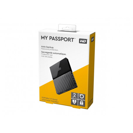 Western Digital My Passport 2To USB 3.0 Noir - Disque dur et SSD externes | Infomax Paris