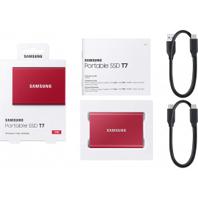 Samsung Portable SSD T7 1To Rouge - Disque dur et SSD externes | Infomax Paris