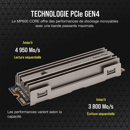 Le firmware ELFM01.0 réservé aux nouveaux SSD CORSAIR MP600 GS sortis  d'usine