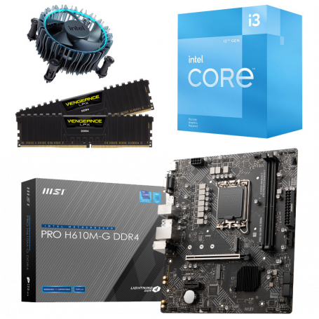 Kit Upgrade - i3-12100F + H610M-G + 16 Go DDR4 - Kit d'upgrade PC | Infomax Paris
