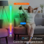 Lampe sur Pied Connectée Wifi RGB 90cm 22W - LED Gaming | Infomax Paris