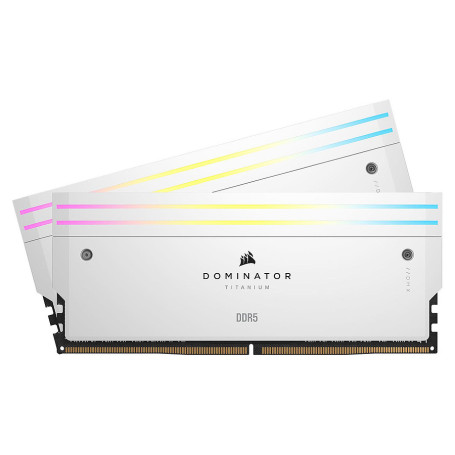 Corsair Dominator Titanium RGB 2x16Go DDR5 6600MHz CL32 White - Mémoire RAM | Infomax Paris