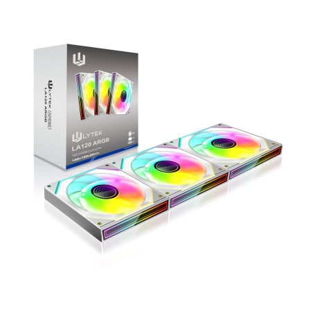 LYTEK Mirror L120 RGB Pack de 3 - Blanc - Ventilateur PC Gamer | Infomax Paris