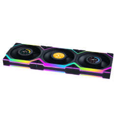 Lian Li Uni Fan SL 120 LCD ARGB Wireless pack de 3 - Noir