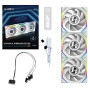 Lian Li Uni Fan SL 120 LCD ARGB Wireless pack de 3 - Blanc - Ventilateur PC Gamer | Infomax Paris