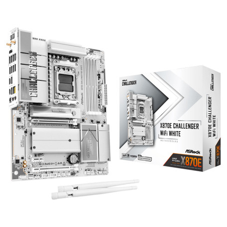 ASRock X870E Challenger WiFi White - Carte mère gamer | Infomax Paris