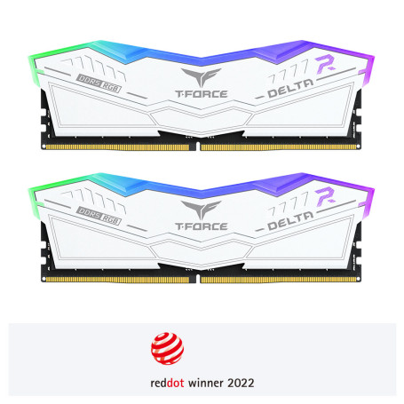Team Group T-Force Delta RGB 2x32GB DDR5 6000MHz CL38 - Blanc - Mémoire RAM | Infomax Paris