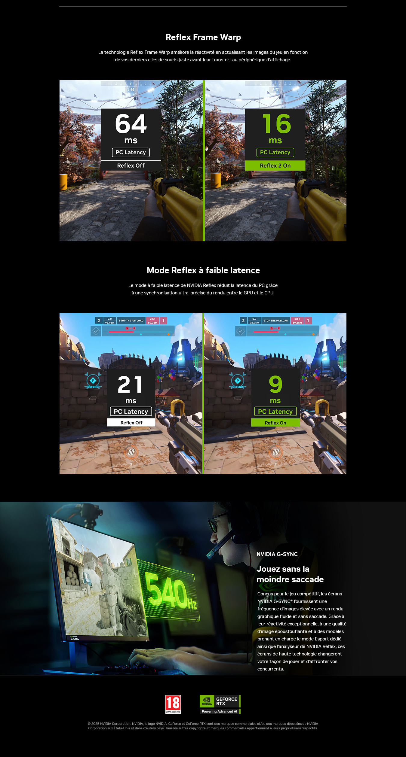 NVIDIA nouvelles téchnologies de la série 50 pour l'esport