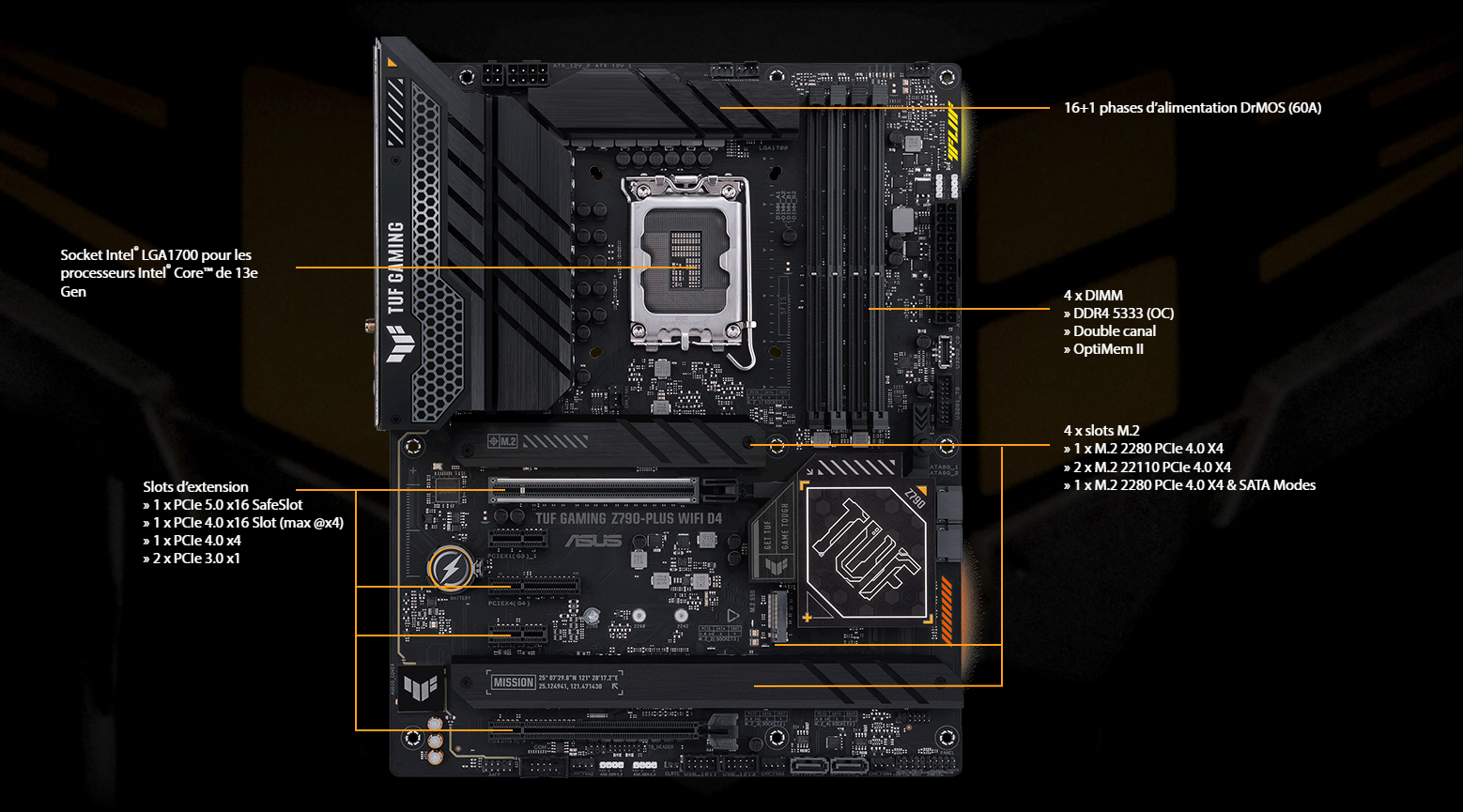 ASUS - Carte mère TUF Gaming Z790-Plus WIFI ASUS